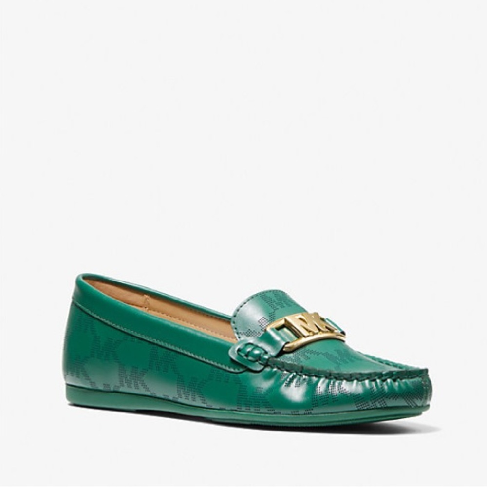 Michael Kors Camila Logo Perforated Moccasin w/ Gold Accent